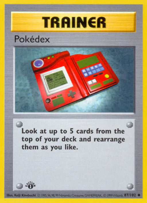 Pokedex (87/102) (Shadowless) [Base Set 1st Edition] - Pokemon Single