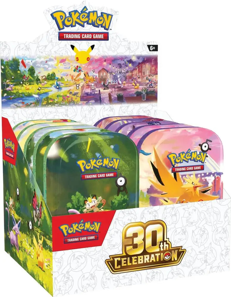 Pokemon 30th Celebration Mini Tin Display - Pokémon Sealed