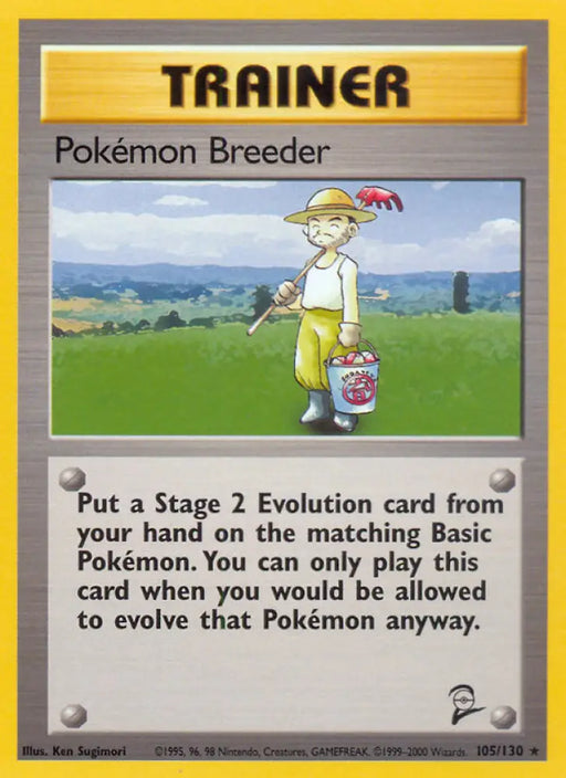 Pokemon Breeder (105/130) [Base Set 2] - Pokemon Single