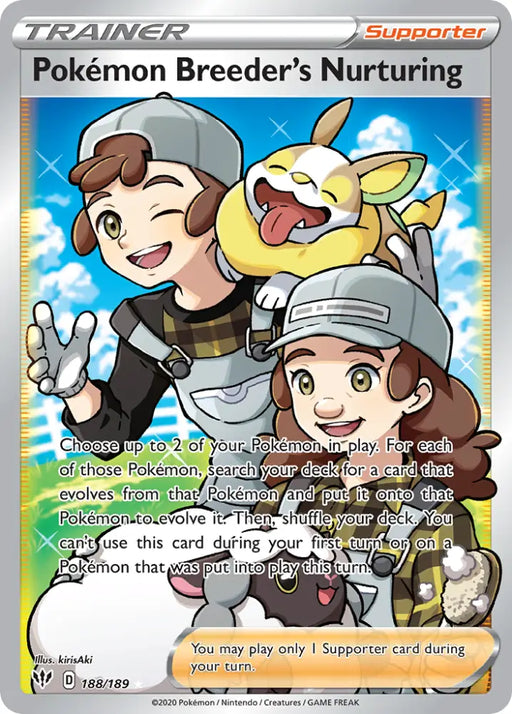 Pokemon Breeder’s Nurturing (188/189) [Sword & Shield: Darkness Ablaze] - Pokemon Single