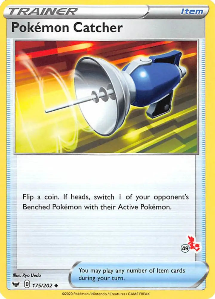 Pokemon Catcher (175/202) (Cinderace Stamp #49) [Battle Academy 2022] - Pokemon Single