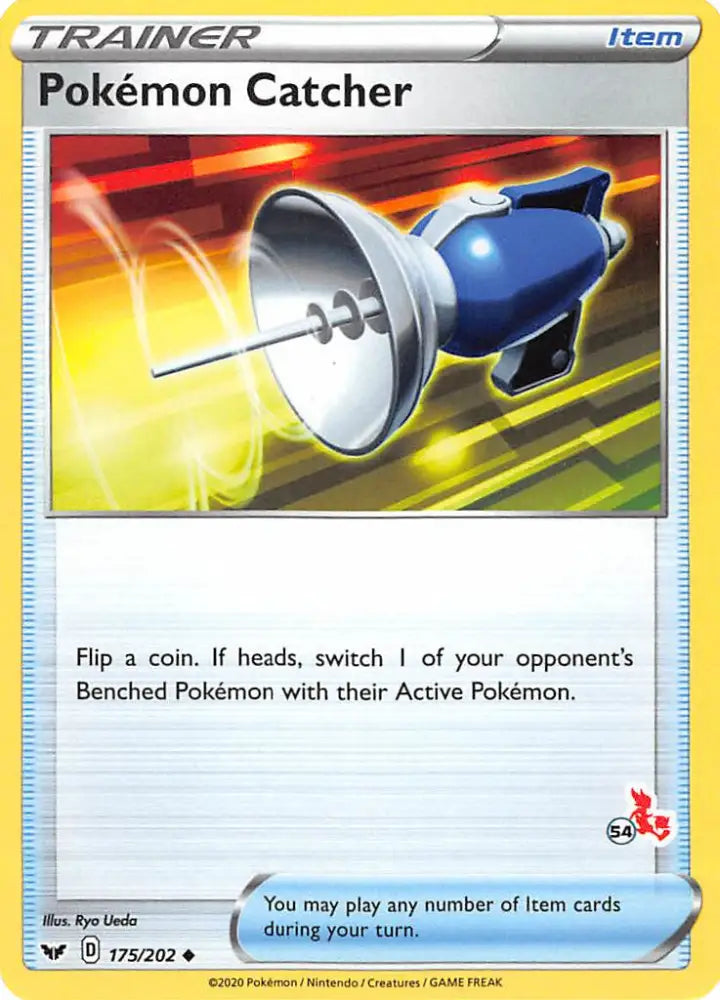 Pokemon Catcher (175/202) (Cinderace Stamp #54) [Battle Academy 2022] - Pokemon Single