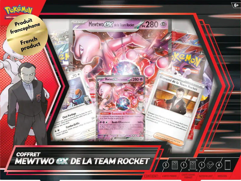 Pokemon Coffret Mewtwo ex de la Team Rocket (French) - Pokémon Sealed