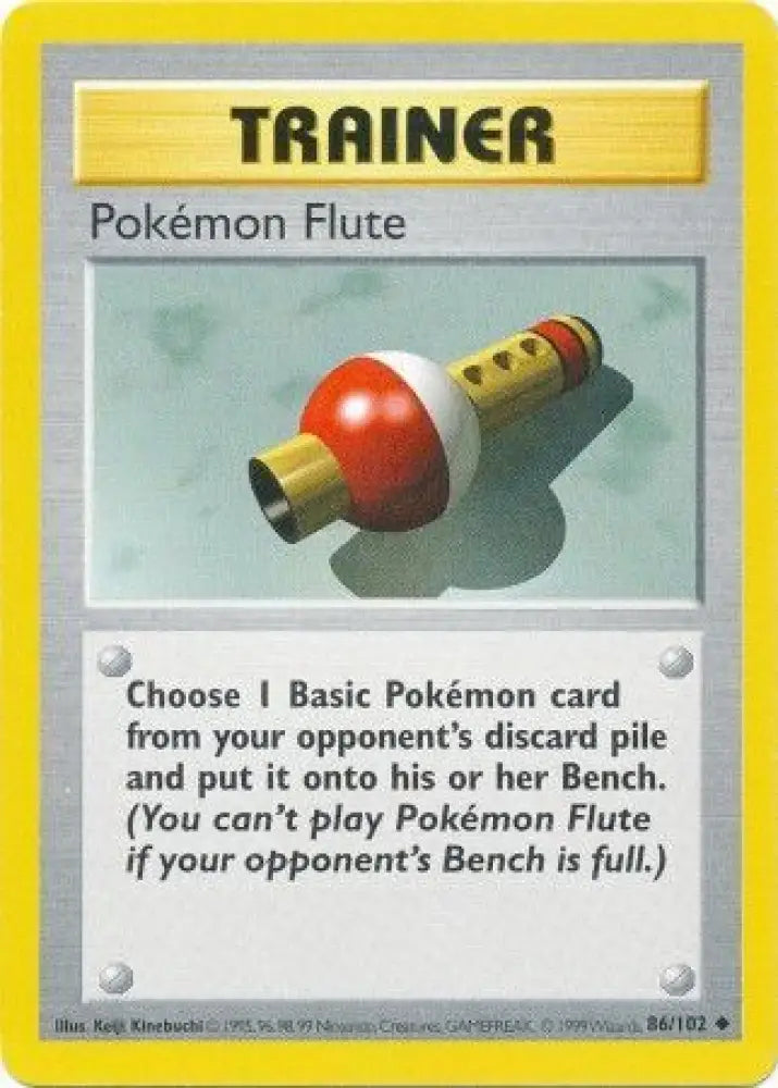 Pokemon Flute (86/102) [Base Set Shadowless Unlimited] - Pokemon Single