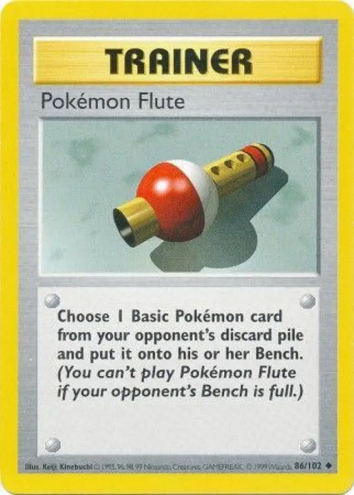 Pokemon Flute (86/102) [Base Set Shadowless Unlimited] - Pokemon Single
