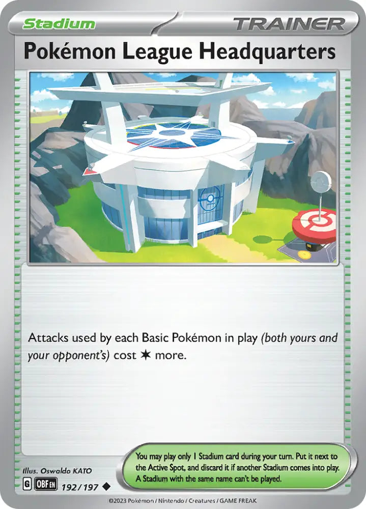 Pokemon League Headquarters (192/197) [Scarlet & Violet: Obsidian Flames] - Pokemon Single