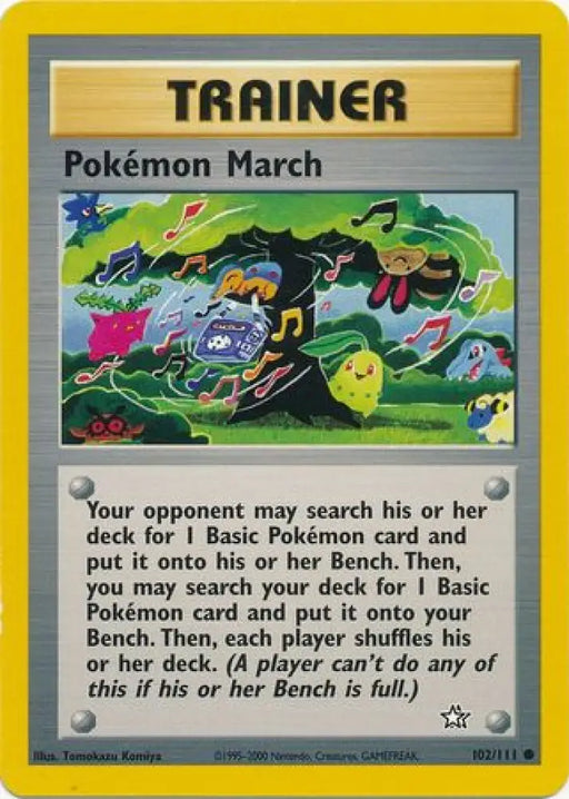 Pokemon March (102/111) [Neo Genesis Unlimited] - Pokemon Single