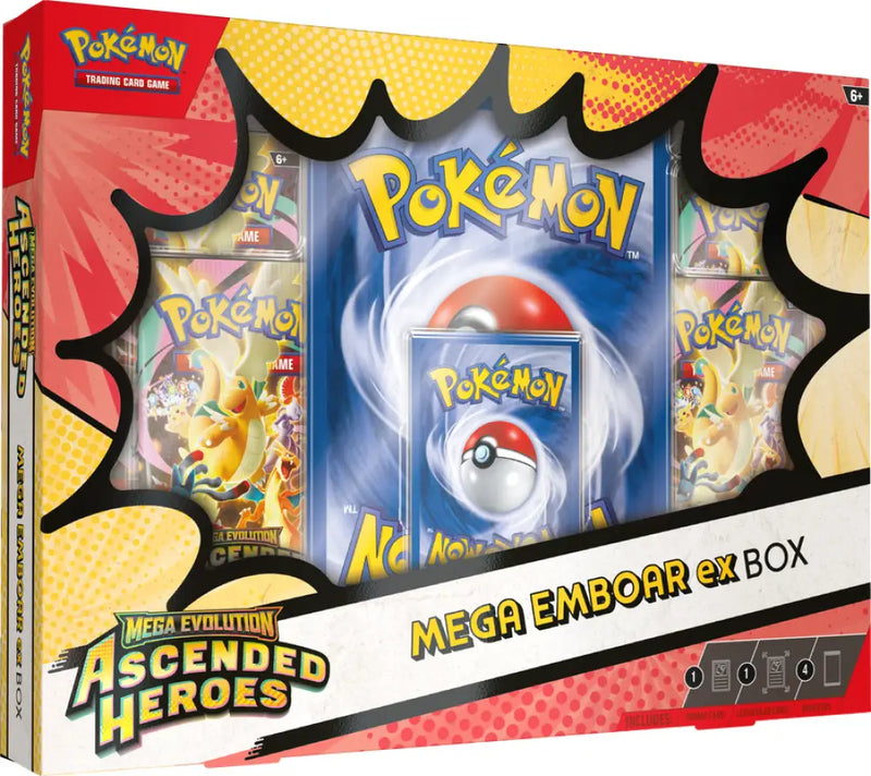 Pokemon ME2.5 Ascended Heroes Mega Emboar ex Box (EN) - Pokémon Sealed