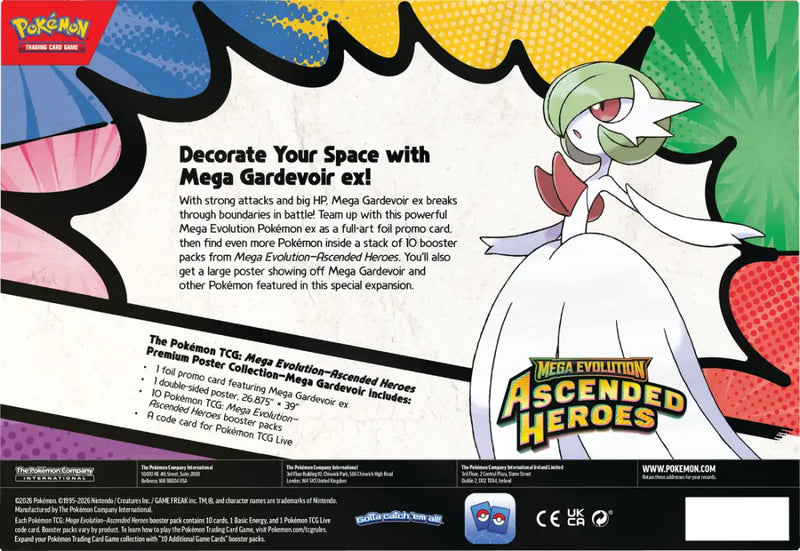 Pokemon ME2.5 Ascended Heroes Premium Poster Collection Mega Gardevoir ex (EN) - Pokémon Sealed