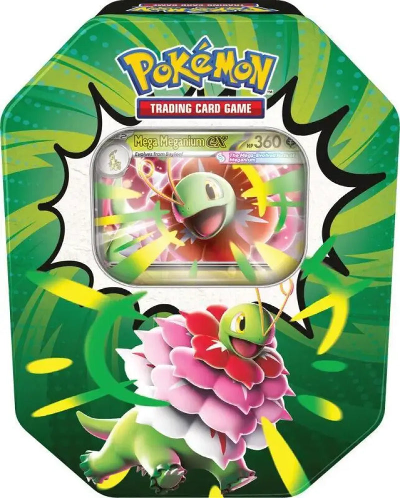 Pokemon ME2.5 Ascended Heroes Tin Mega Meganium ex - Pokémon Sealed