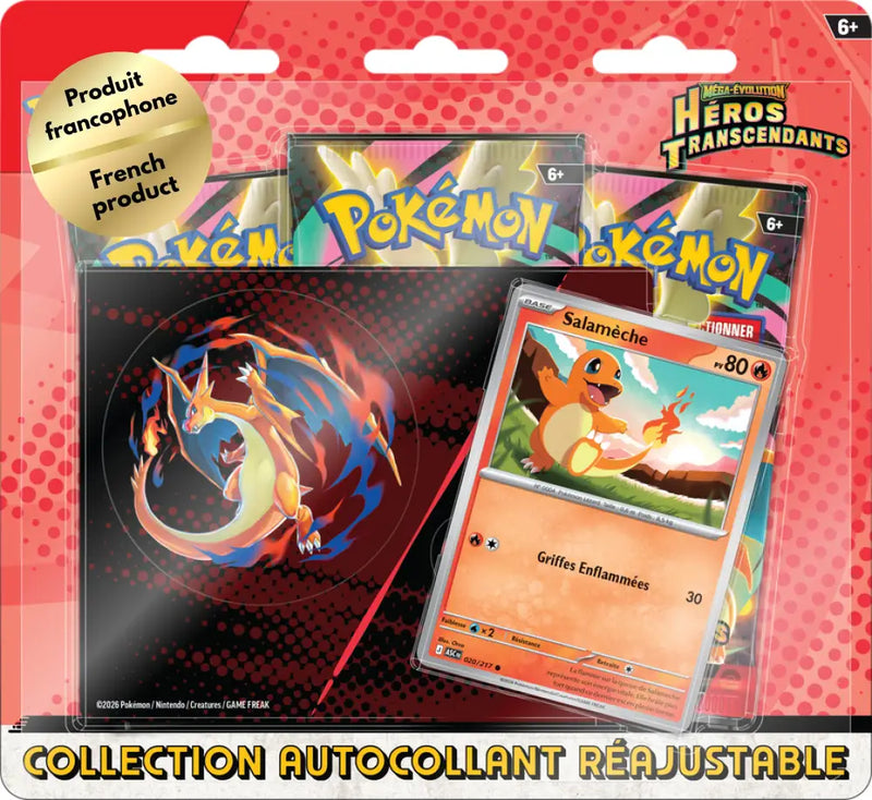 Pokemon ME2.5 Héros Transcendants Collection Autocollant Réajustable Salamèche (FR) - Pokémon Sealed