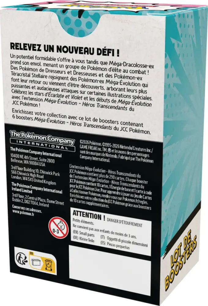 Pokemon ME2.5 Héros Transcendants Lot de Boosters (FR) - Pokémon Sealed