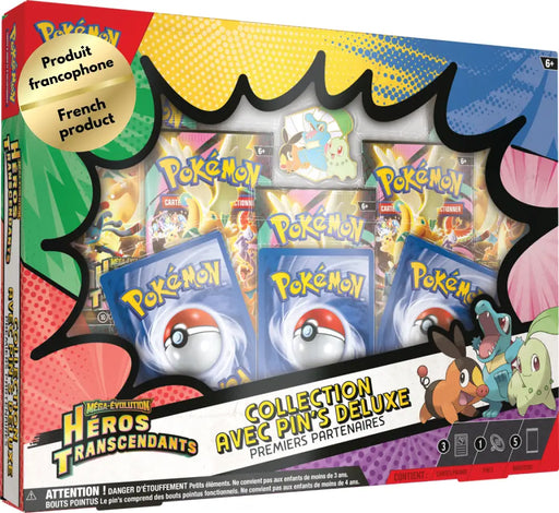 Pokemon ME2.5 Héros Transcendants Premiers Partenaires Collection avec Pin’s Deluxe (FR) - Pokémon Sealed