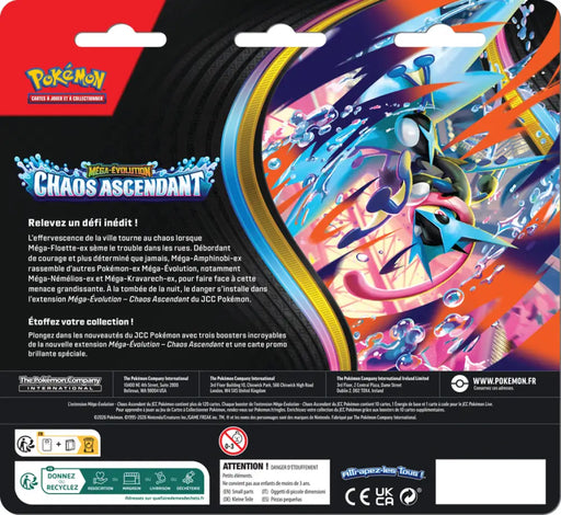 Pokemon ME4 Chaos Ascendant 3 Pack Blister Reptincel (FR) - Pokémon Sealed