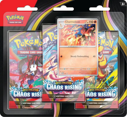 Pokemon ME4 Chaos Rising 3 Pack Blister Charmeleon (EN) - Pokémon Sealed