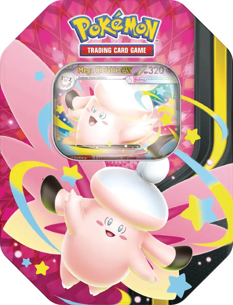 Pokemon Mega Moonlit Tin Mega Clefable ex (2026-06-05) - Pokémon Sealed