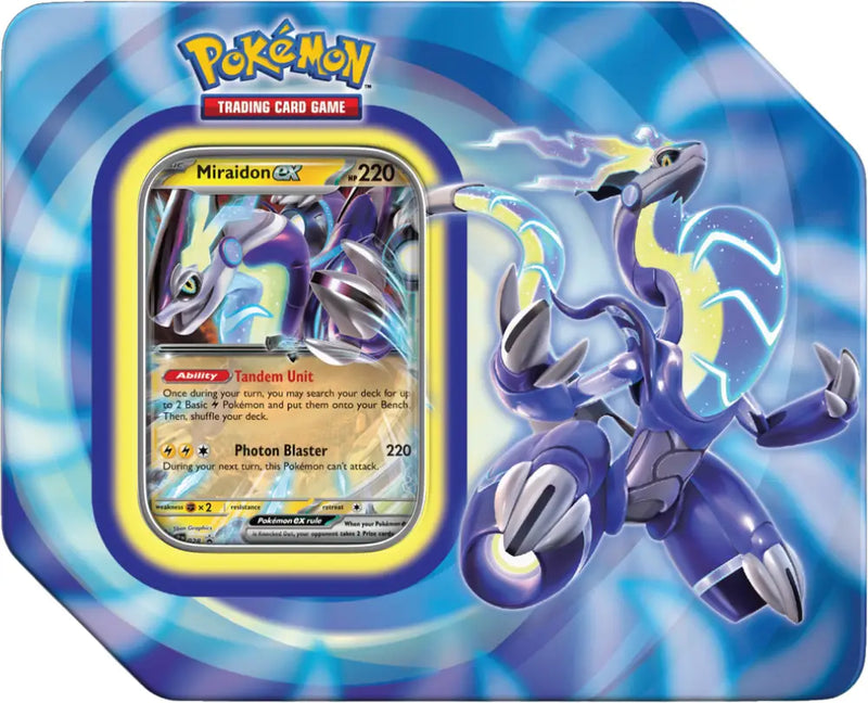 Pokemon Paldea Legends Tin Miraidon - Pokémon Sealed