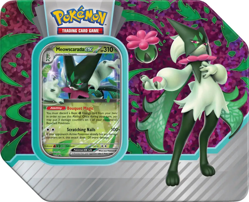 Pokemon Paldea Partners Tin Meowscarada EX - Pokémon Sealed