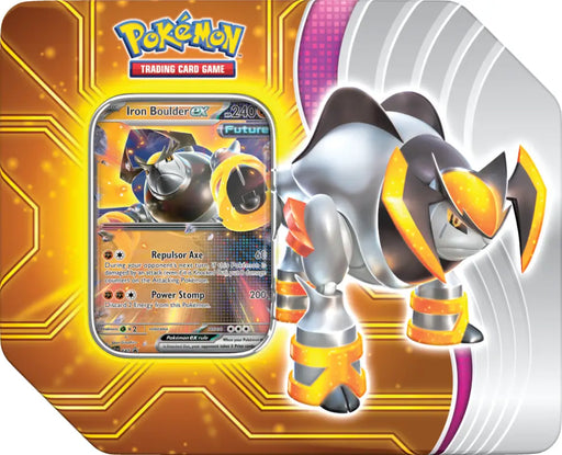 Pokemon Paradox Destinies Tin Iron Boulder EX - Pokémon Sealed