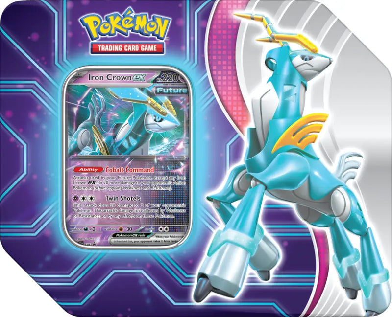 Pokemon Paradox Destinies Tin Iron Crown EX - Pokémon Sealed
