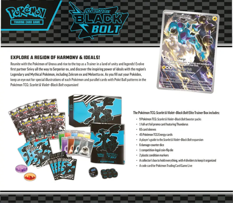 Pokemon SV10.5 Black Bolt Elite Trainer Box - Pokémon Sealed
