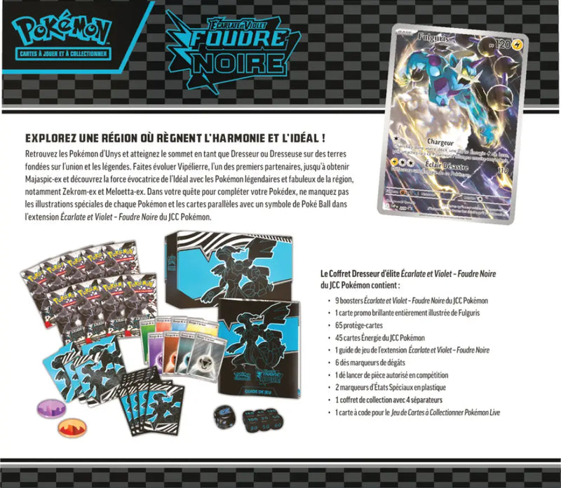 Pokemon SV10.5 Foudre Noire Coffret Dresseur Élite (FR) - Pokémon Sealed