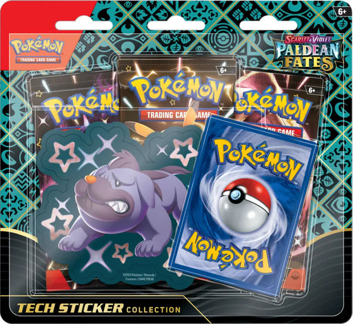 Pokemon SV4.5 Paldean Fates Tech Sticker Collection Maschiff - Pokémon Sealed