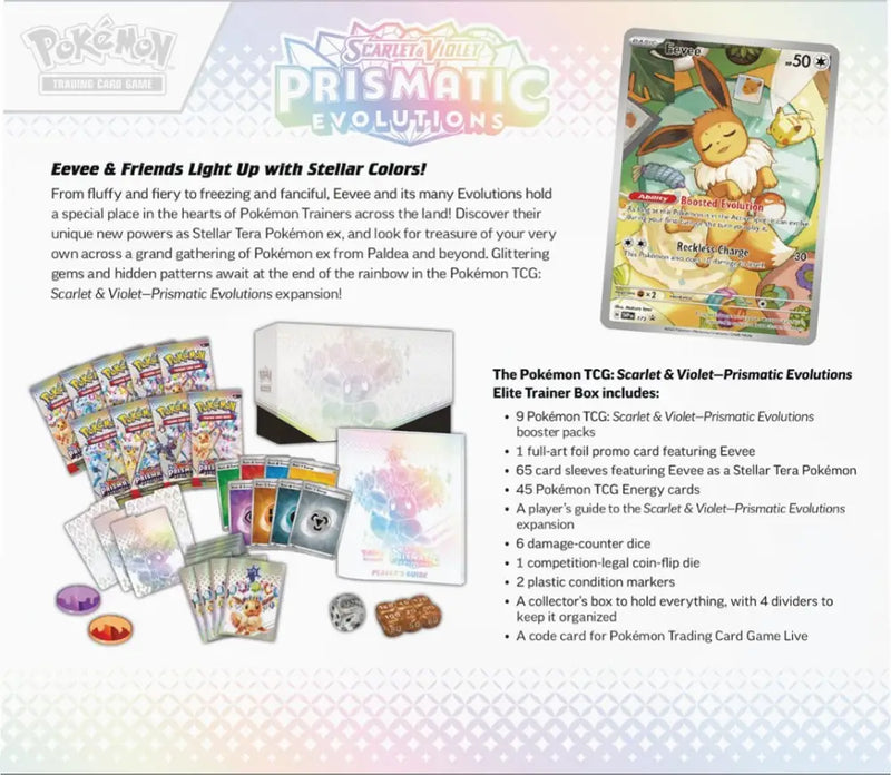 Pokemon SV8.5 Prismatic Evolutions Elite Trainer Box - Pokémon Sealed