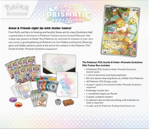 Pokemon SV8.5 Prismatic Evolutions Elite Trainer Box - Pokémon Sealed