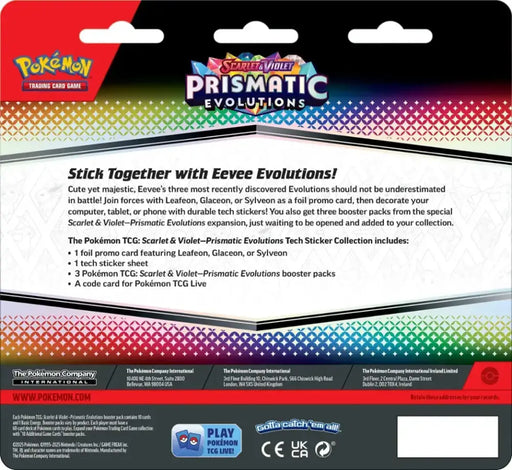 Pokemon SV8.5 Prismatic Evolutions Tech Sticker Glaceon - Pokémon Sealed