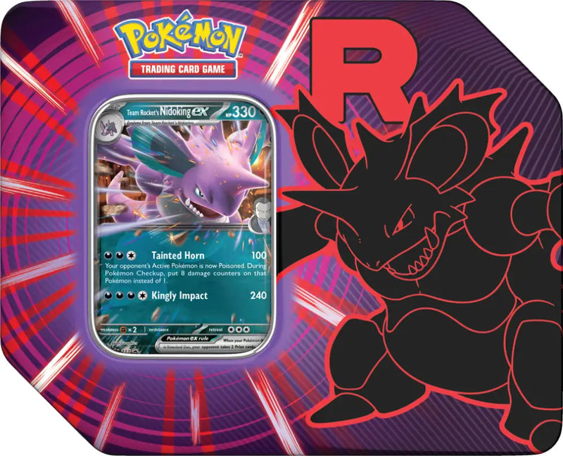 Pokemon Team Rocket Tin Nidoking - Pokémon Sealed