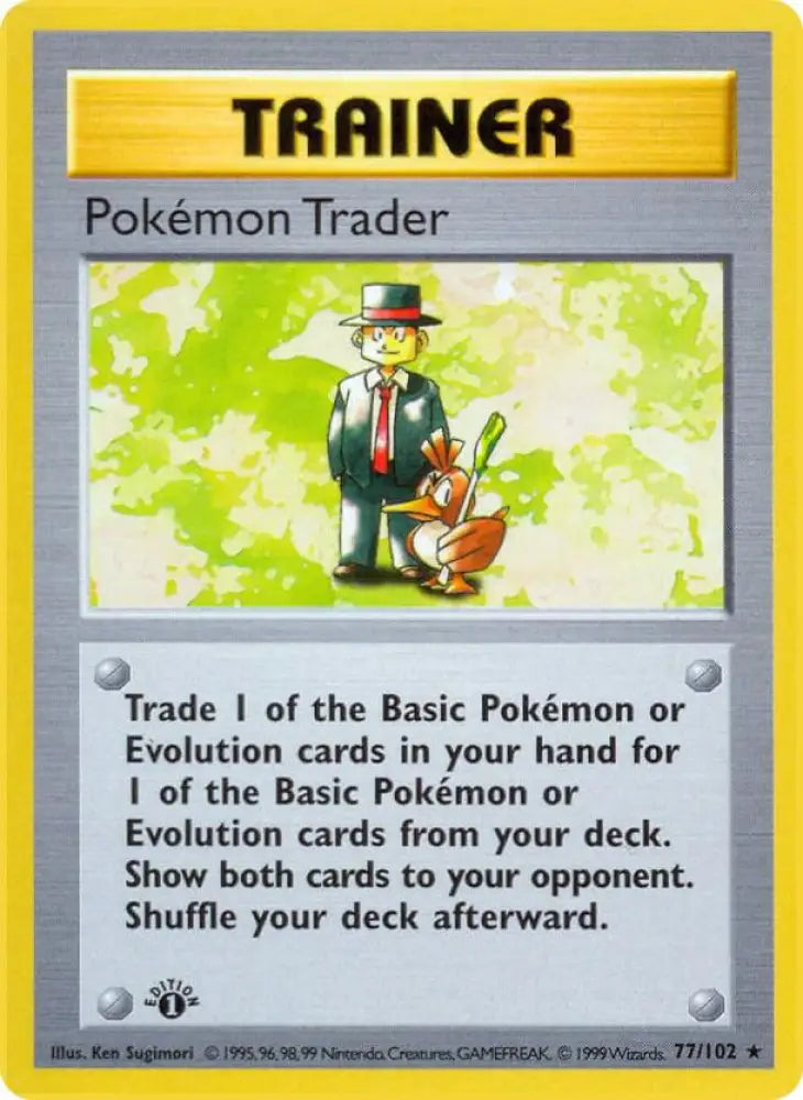 Pokemon Trader (077/102) [Base Set Shadowless (1st Edition)]