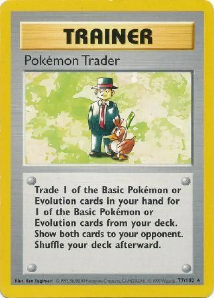 Pokemon Trader (77/102) [Base Set Shadowless Unlimited] - Pokemon Single