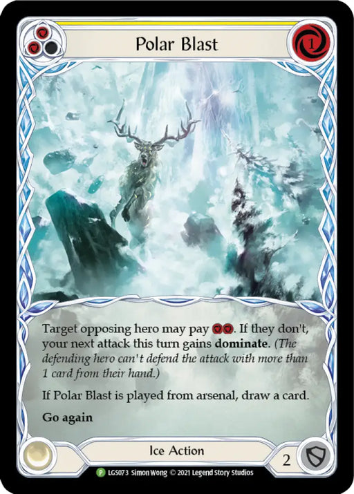 Polar Blast (Yellow) [LGS073] (Promo) Rainbow Foil - Flesh And Blood Single