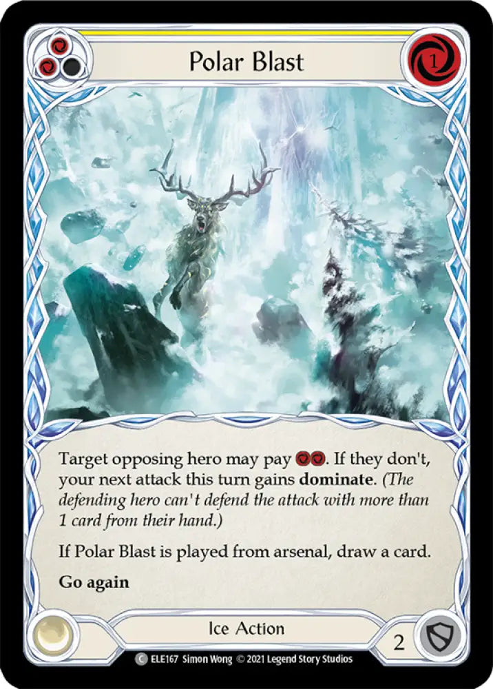 Polar Blast (Yellow) [Tales of Aria 1st Edition] 1st Edition Normal - Flesh And Blood Single