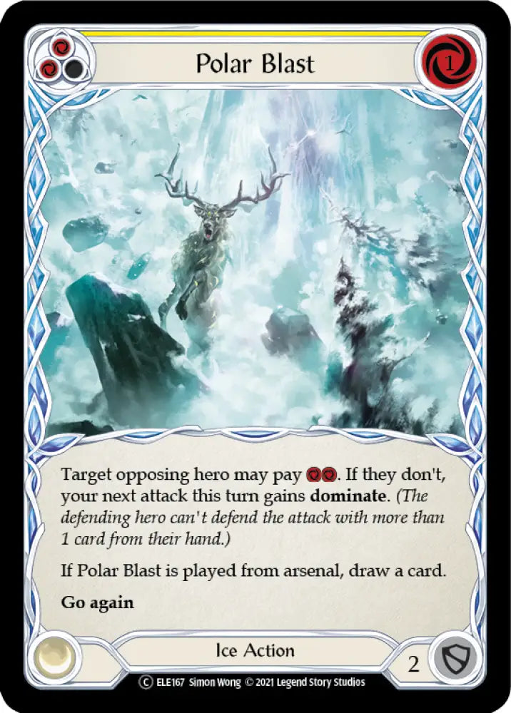 Polar Blast (Yellow) [Tales of Aria Unlimited] Unlimited Rainbow Foil - Flesh And Blood Single