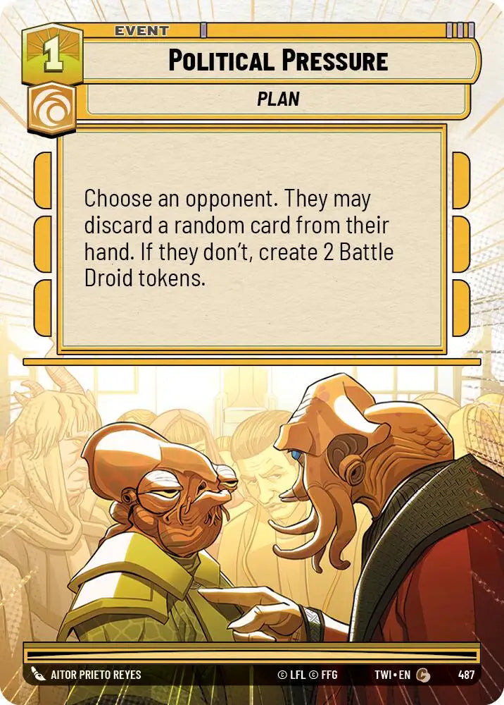 Political Pressure (Hyperspace) (487) [Twilight of the Republic] - Star Wars: Unlimited Single