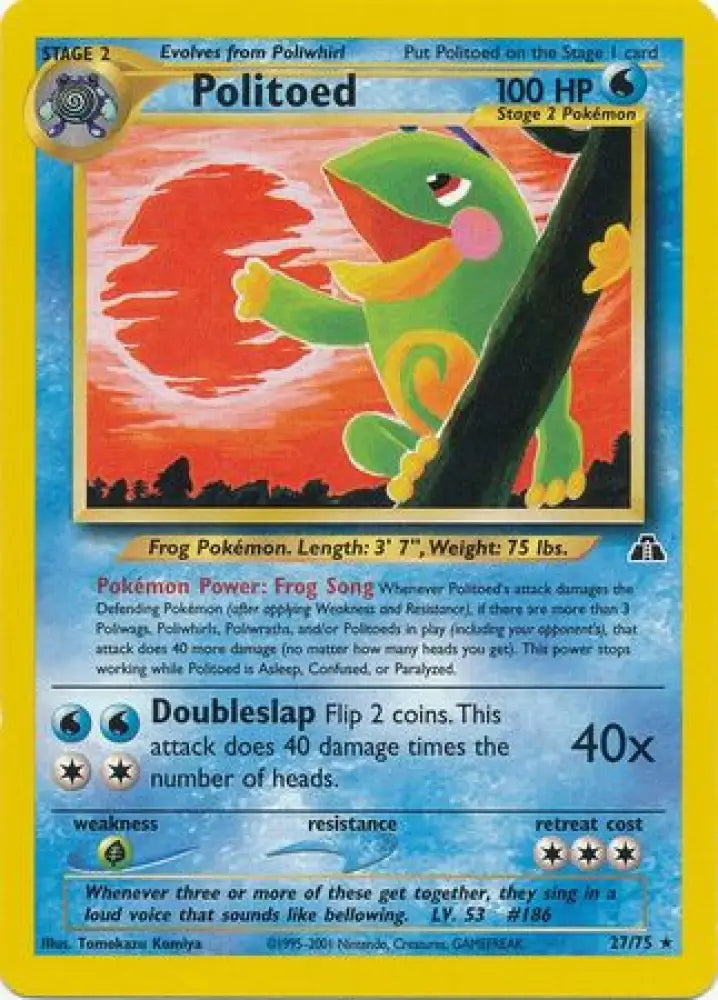 Politoed (27/75) [Neo Discovery Unlimited] - Pokemon Single