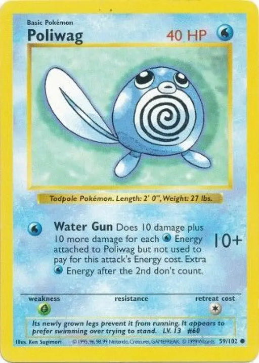 Poliwag (59/102) [Base Set Shadowless Unlimited] - Pokemon Single