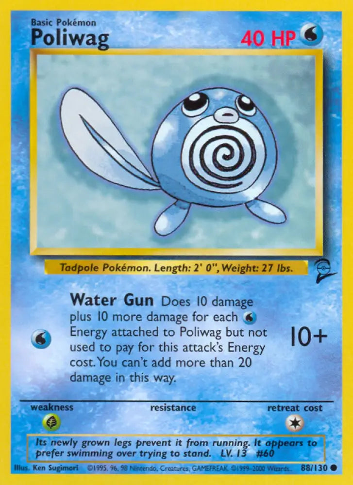 Poliwag (88/130) [Base Set 2] - Pokemon Single