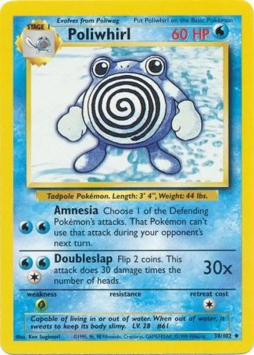 Poliwhirl (38/102) [Base Set Unlimited] - Pokemon Single