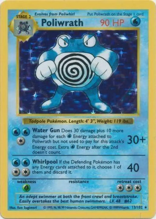 Poliwrath (13/102) [Base Set Shadowless Unlimited] - Pokemon Single
