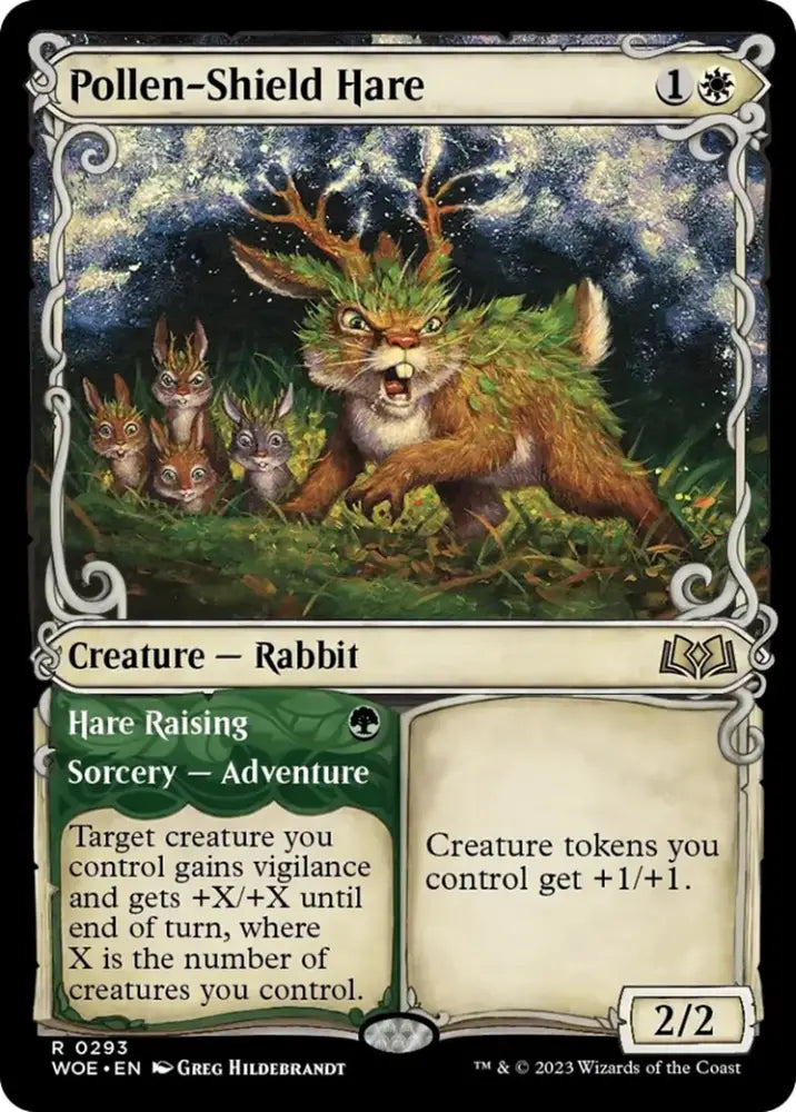 Pollen-Shield Hare // Hare Raising (Showcase) [Wilds of Eldraine] - MTG Single
