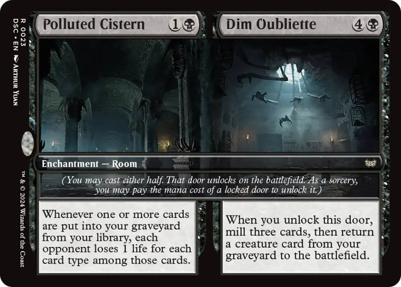 Polluted Cistern // Dim Oubliette [Duskmourn: House of Horror Commander] - MTG Single