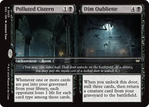 Polluted Cistern // Dim Oubliette [Duskmourn: House of Horror Commander] - MTG Single