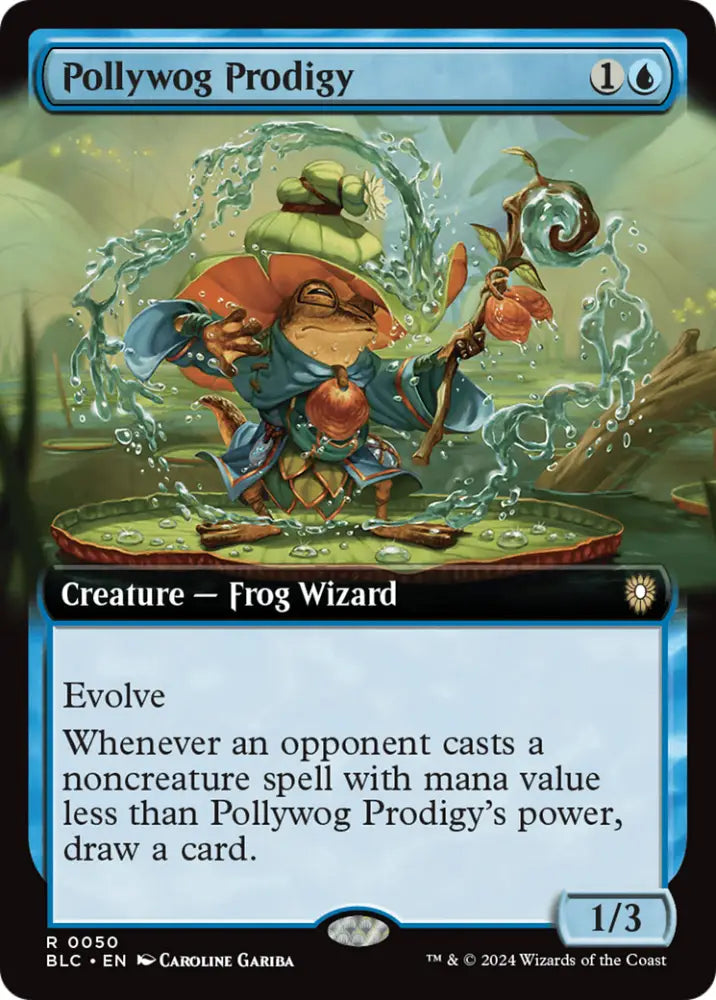 Pollywog Prodigy (Extended Art) [Bloomburrow Commander] - MTG Single