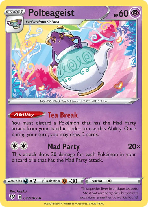 Polteageist (083/189) [Sword & Shield: Darkness Ablaze] - Pokemon Single