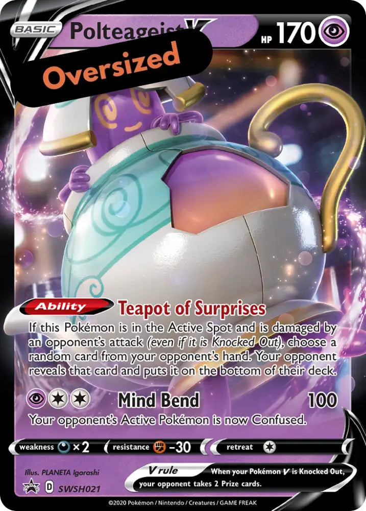 Polteageist V (SWSH021) (Jumbo Card) [Sword & Shield: Black Star Promos] - Pokemon Single
