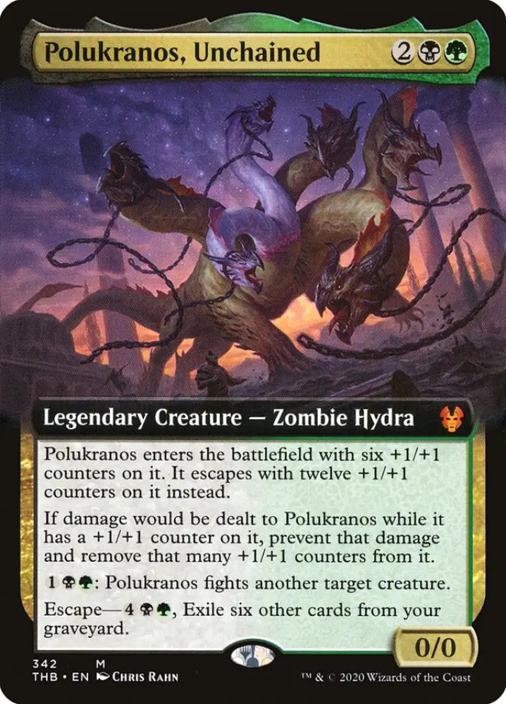 Polukranos Unchained (Extended Art) [Theros Beyond Death] - MTG Single