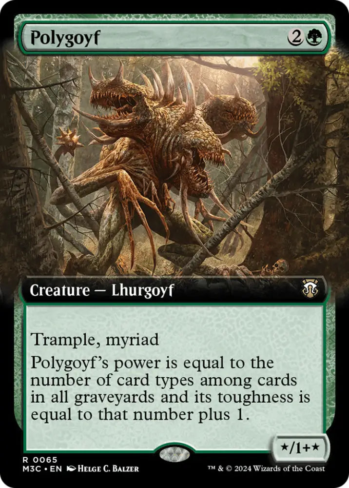 Polygoyf (Extended Art) [Modern Horizons 3 Commander] - MTG Single